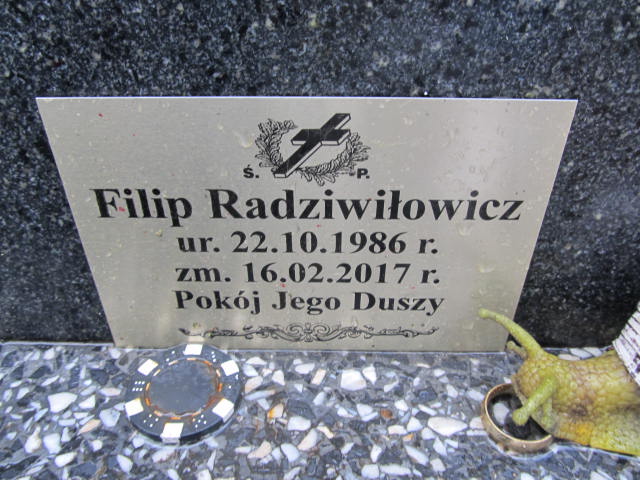 Filip RADZIWIŁOWICZ 1986 Sopot - Grobonet - Wyszukiwarka osób pochowanych