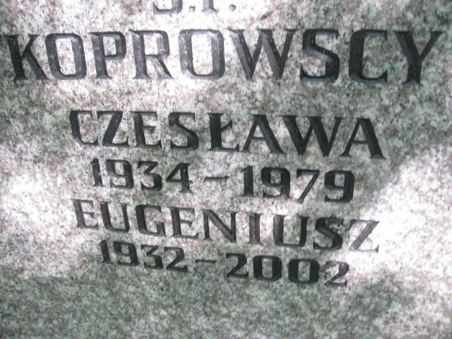 Czesława KOPROWSKA 1934 Sopot - Grobonet - Wyszukiwarka osób pochowanych