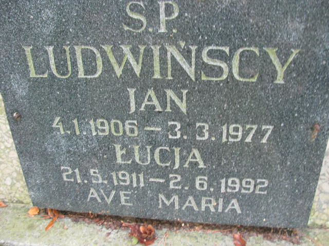 Łucja LUDWIŃSKA 1911 Sopot - Grobonet - Wyszukiwarka osób pochowanych