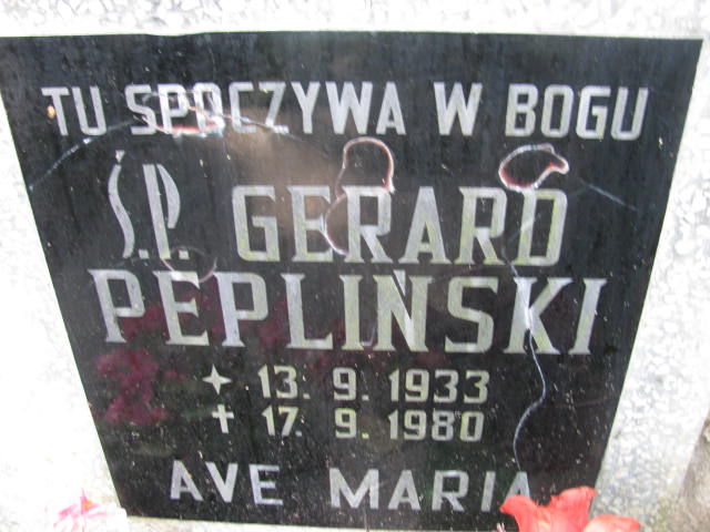 Gerard PEPLIŃSKI 1933 Sopot - Grobonet - Wyszukiwarka osób pochowanych