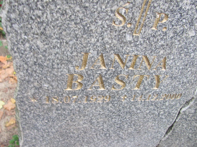 Janina BASTY 1929 Sopot - Grobonet - Wyszukiwarka osób pochowanych