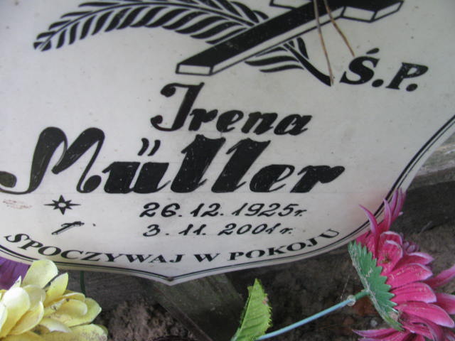 Irena MULLER 1925 Sopot - Grobonet - Wyszukiwarka osób pochowanych