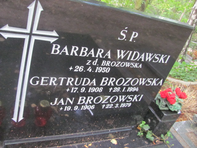 Gertruda BROZOWSKA 1908 Sopot - Grobonet - Wyszukiwarka osób pochowanych