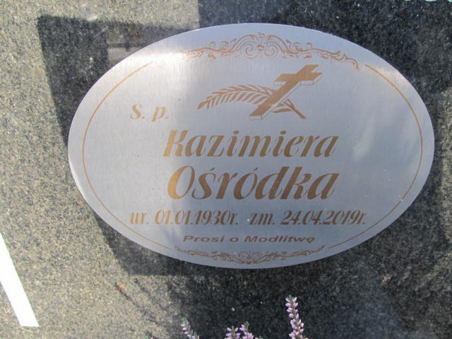 Pelagia OŚRÓDKA 1896 Sopot - Grobonet - Wyszukiwarka osób pochowanych