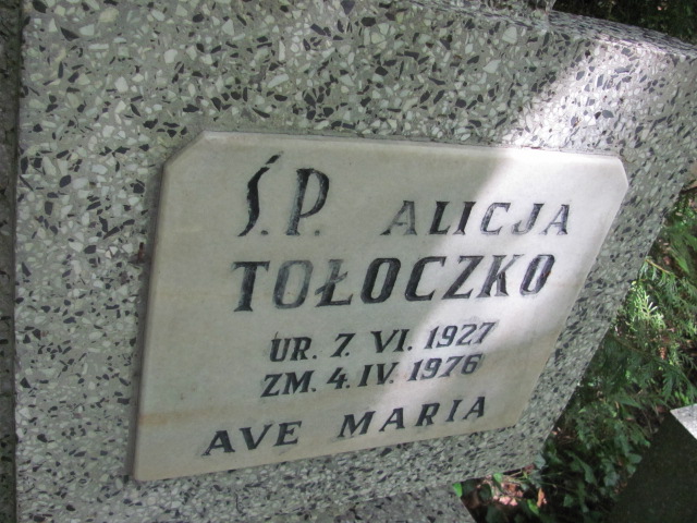Alicja TOŁOCZKO 1927 Sopot - Grobonet - Wyszukiwarka osób pochowanych