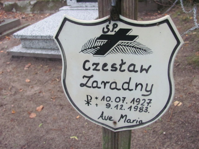 Czesław ZARADNY 1927 Sopot - Grobonet - Wyszukiwarka osób pochowanych