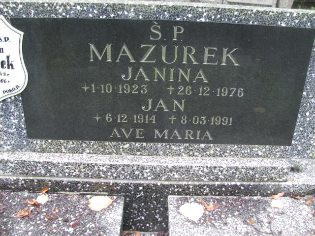 Janina MAZUREK 1923 Sopot - Grobonet - Wyszukiwarka osób pochowanych