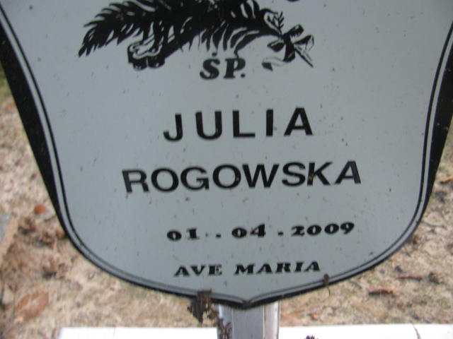 Julia ROGOWSKA 2009 Sopot - Grobonet - Wyszukiwarka osób pochowanych