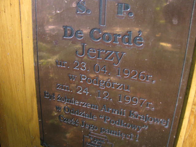 Marian DE CORDE 1884 Sopot - Grobonet - Wyszukiwarka osób pochowanych