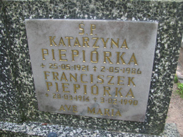 Katarzyna PIEPIÓRKA 1921 Sopot - Grobonet - Wyszukiwarka osób pochowanych