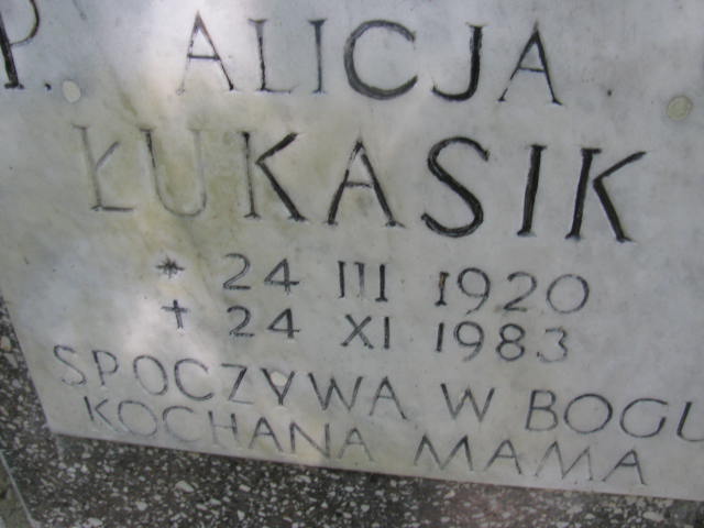 Alicja ŁUKASIK 1920 Sopot - Grobonet - Wyszukiwarka osób pochowanych