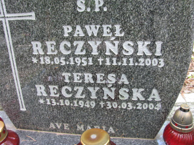 Paweł RECZYŃSKI 1951 Sopot - Grobonet - Wyszukiwarka osób pochowanych