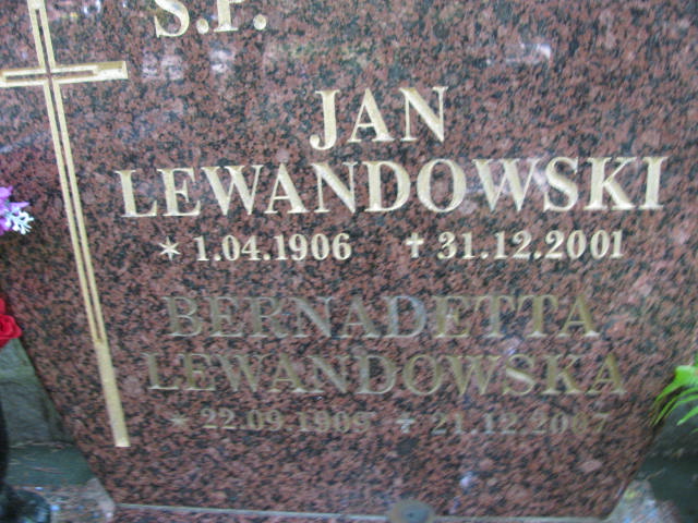 Jan LEWANDOWSKI 1906 Sopot - Grobonet - Wyszukiwarka osób pochowanych