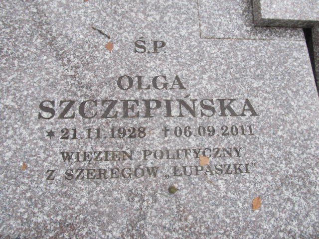 Olga SZCZEPIŃSKA 1928 Sopot - Grobonet - Wyszukiwarka osób pochowanych