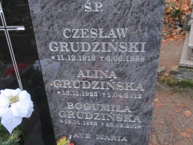 Alina GRUDZIŃSKA 1923 Sopot - Grobonet - Wyszukiwarka osób pochowanych