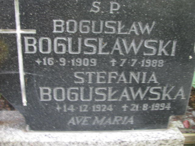Stefania BOGUSŁAWSKA 1924 Sopot - Grobonet - Wyszukiwarka osób pochowanych