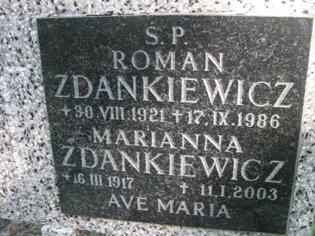 Roman ZDANKIEWICZ 1921 Sopot - Grobonet - Wyszukiwarka osób pochowanych