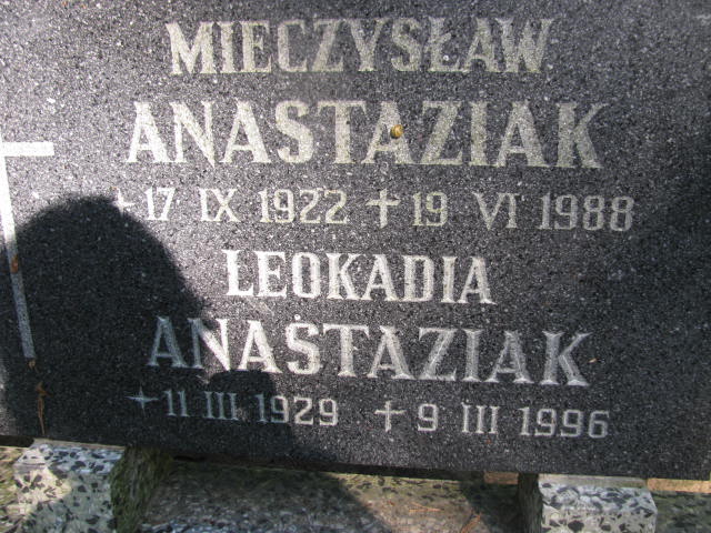 Mieczysław ANASTAZIAK 1922 Sopot - Grobonet - Wyszukiwarka osób pochowanych