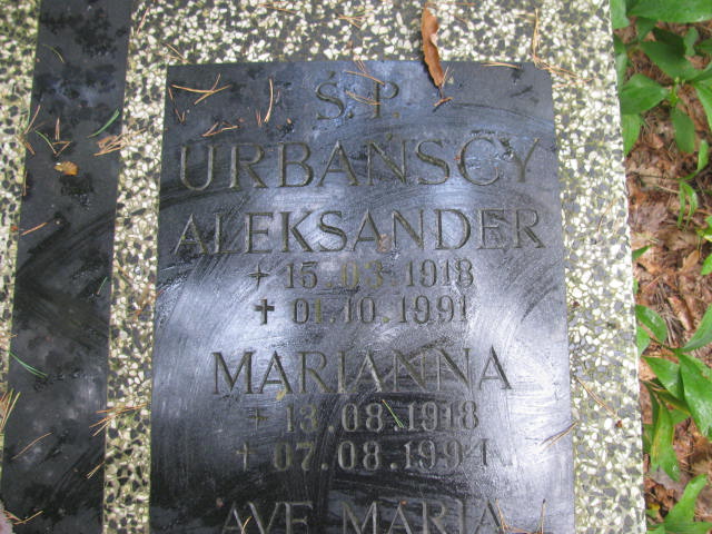 Marianna URBAŃSKA 1918 Sopot - Grobonet - Wyszukiwarka osób pochowanych