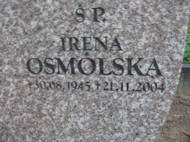 Irena Maria OSMÓLSKA 1945 Sopot - Grobonet - Wyszukiwarka osób pochowanych