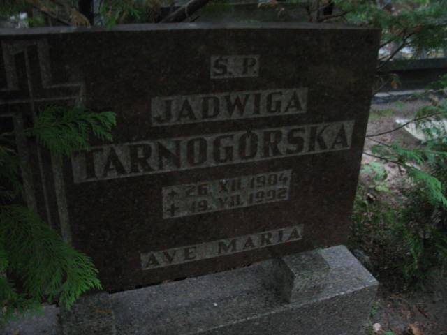 Jadwiga TARNOGÓRSKA 1904 Sopot - Grobonet - Wyszukiwarka osób pochowanych