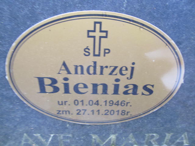 Andrzej BIENIAS 1946 Sopot - Grobonet - Wyszukiwarka osób pochowanych