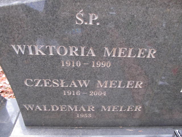 Wiktoria MELER 1910 Sopot - Grobonet - Wyszukiwarka osób pochowanych