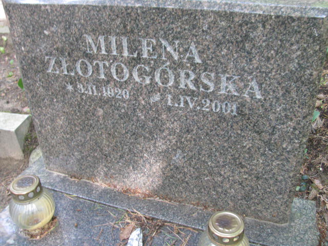 Milena ZŁOTOGÓRSKA 1920 Sopot - Grobonet - Wyszukiwarka osób pochowanych