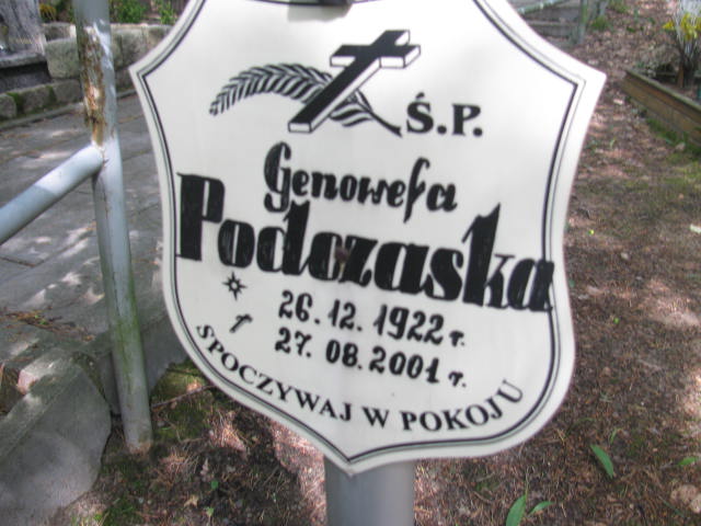 Genowefa PODCZASKA 1922 Sopot - Grobonet - Wyszukiwarka osób pochowanych