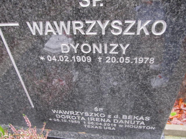Grób JADWIGA WAWRZYSZKO