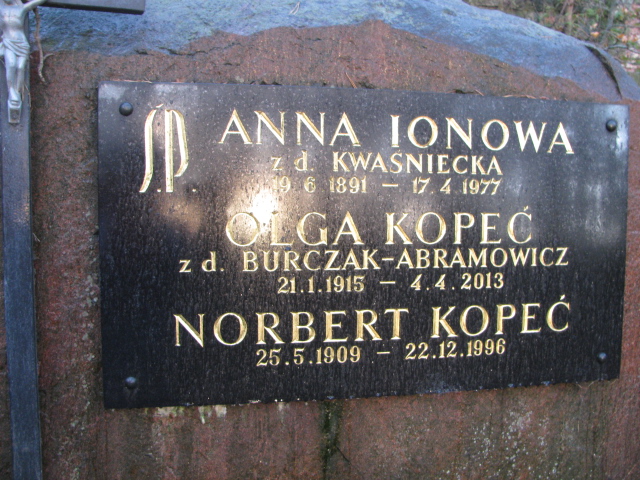  KOPEĆ 1915 Sopot - Grobonet - Wyszukiwarka osób pochowanych