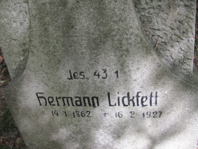 HERRMAN LICKFETT 1862 Sopot - Grobonet - Wyszukiwarka osób pochowanych