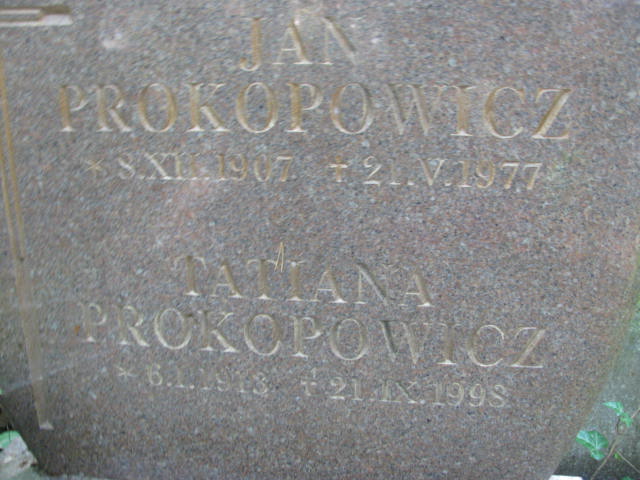 Jan PROKOPOWICZ 1907 Sopot - Grobonet - Wyszukiwarka osób pochowanych