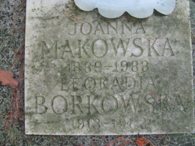 Joanna MAKOWSKA 1889 Sopot - Grobonet - Wyszukiwarka osób pochowanych