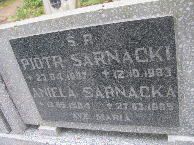 Piotr SARNACKI 1907 Sopot - Grobonet - Wyszukiwarka osób pochowanych