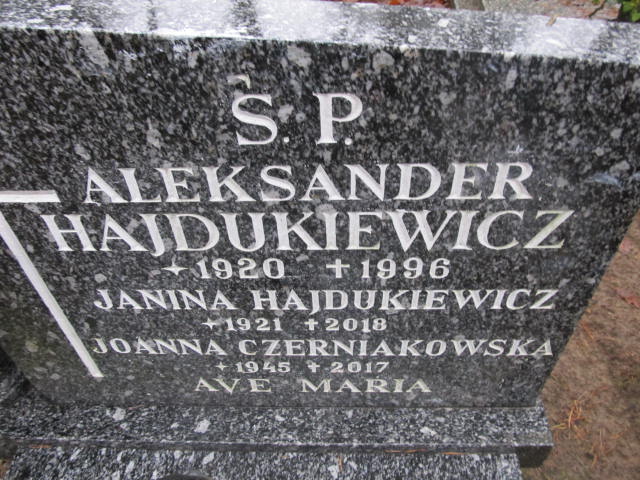  HAJDUKIEWICZ 1920 Sopot - Grobonet - Wyszukiwarka osób pochowanych
