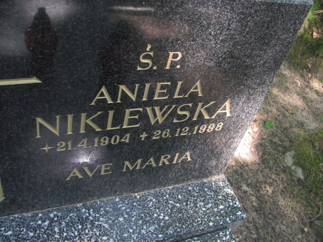 Aniela NIKLEWSKA 1904 Sopot - Grobonet - Wyszukiwarka osób pochowanych