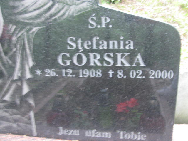 Stefania GÓRSKA 1908 Sopot - Grobonet - Wyszukiwarka osób pochowanych
